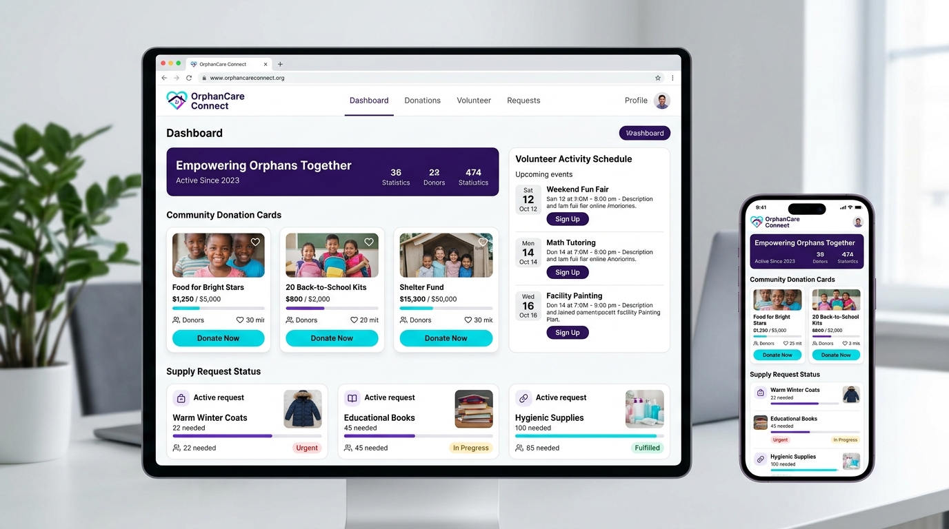 Mobilizing Application for Orphan Homes